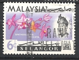 MALESIA    SELANGOR    1965 Orchids     Used - Selangor