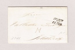 Österreich WIEN 11 FEB 2-Zeil-Stempel Vorphila Brief 1848 Nach Feldkirch - ...-1850 Prephilately