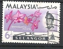 MALESIA    SELANGOR    1965 Orchids     Used - Selangor