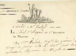 ARMEE D’ITALIE – 7e REGIMENT DE DRAGONS –LAVERAN, Chef De Brigade - LODI 1802 PISA Macdonald Maurice M - Documenti Storici