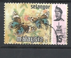 MALESIA    SELANGOR   1971 -1977 Butterflies       Used Precis Orithya Wallacei - Selangor