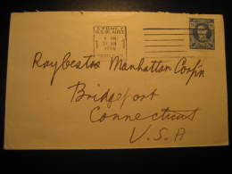 Sydney 1946 To Connecticut USA Stamp On Cancel Cover N.S.W. Australia - Lettres & Documents