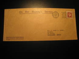 Wellington 1957 To Barcelona Spain Official Stamp On OHMS Cover Cancel New Zealand - Storia Postale