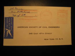 Stellenbosch 1964 To New York USA District Bank Postage Paid Meter Mail Air Mail Cover Cancel South Africa - Lettres & Documents