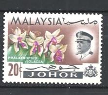 MALESIA   JOHOR     1965 Orchids   MNH - Johore