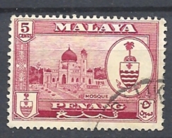 MALESIA  PENANG  1960 Coat Of Arms & Local Motifs USED - Penang