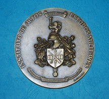 PORTUGAL Large Medal -Portuguese Army- Instituto De Altos, Estudos Militares - Otros & Sin Clasificación