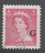Canada 1953. Scott #O35 (U) Queen Elizabeth II - Prematasellado