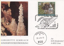 Höhlenpostbeförderung Lurgrotte 1994, Sonderstempel ; Special Postmark With Mi:AT 2123 - Cartas & Documentos