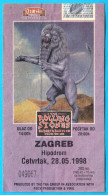 THE ROLLING STONES - Bridges To Babylon Tour '97-98. * 1998. Croatian Concert Ticket Billet Biglietto Boleto - Tickets De Concerts