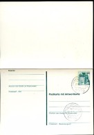 BERLIN P10 A Postkarte Mit Antwort Stpl. Frankfurt(M. 22.08.1977 - Postkaarten - Gebruikt