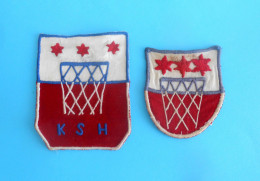 CROATIAN BASKETBALL FEDERATION (KSH) Lot Of 2. Very Old Rare Patches 1950's * Basket-ball Patch Ecusson Pallacanestro - Apparel, Souvenirs & Other