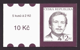 Czech Republic Tschechische Republik 1993 MNH **Mi 3 Sc 2879 Czech President Václav Havel. Markenheftche Stamps Booklet - Unused Stamps