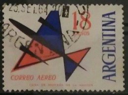 ARGENTINA 1963 Correo Aéreo. Valores Ordinarios Para Franqueo Aéreo. USADO - USED. - Oblitérés