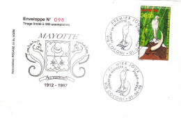 MAYOTTE - Carte Maximum Numérotée Du 01.04.1998 - OISEAU PIQUE BOEUF - Covers & Documents