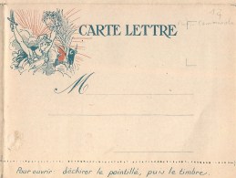 CARTE LETTRE PATRIOTIQUE SATIRIQUE CARICATURE ANTI-COMMUNISTE 30 X 20 CM ANTI-ALLEMAND BOLCHEVIK GUERRE POLITIQUE GUERRE - Satiriques