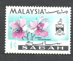 MALESIA SABAH     1965 Orchids   USED - Sabah