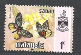 MALESIA SABAH    1971 Butterflies    HINGED - Sabah