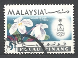 MALESIA   PENANG  PALAU PIIANG   1965 Orchids   USED - Penang