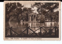 N3002 Cartolina Di Roma, Villa Borghese E Tempio Di Esculapio _ VIAG. 1939 _ Ed. Richter - Parks & Gärten