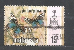 MALESIA   PENANG  PALAU PINANG  1971 -1977 Butterflies   USED - Penang