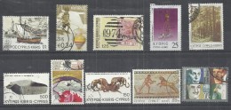 TEN AT A TIME - CYPRUS - LOT OF 10 DIFFERENT 3 - USED OBLITERE GESTEMPELT USADO - Oblitérés