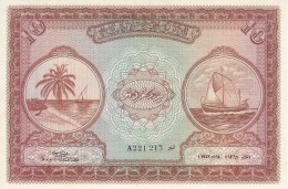 MALDIVES 10 RUFIYAA 1947 (1948) P-5a UNC RARE  [ MV105a ] - Maldiven