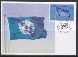 United Nations New York 2001 Nobel Peace Prize 1v 1 Maxicard (32847) - Cartoline Maximum