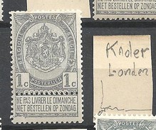 MUST SEE Belgium 1893  COBnr54**  1c V Kader Linksonder Vervormd MNH - Unclassified