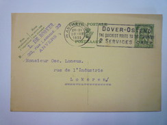 CARTE  Au Départ De  ANTWERPEN  à Destination De LOKEREN  1938  - Tarjetas 1934-1951