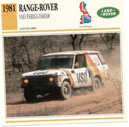 Auto Da Collezione  "Range-Rover  1981  VSD Parigi-Dakar   (Gran Bretagna) - Moteurs