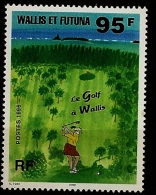 Wallis & Futuna 1996 N° 486 ** Sport, Golf, Golfeuse, Parcours, Canne, Green, Île, Forêt, Club, Swing, Précision Palmier - Nuevos