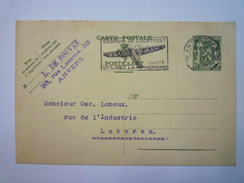 CARTE  Au Départ De  ANVERS  à Destination De LOKEREN  1938  - Briefkaarten 1934-1951
