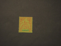 DIEGO SUAREZ - 1893 ALLEGORIA 20 C. - NUOVO(+) - Unused Stamps