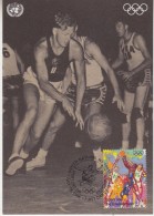 United Nations New York 1996 Sport And The Environment / Basketball 1v Maxicard (32859) - Cartes-maximum