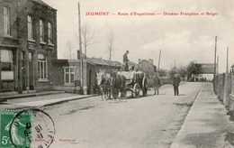 59 - NORD - JEUMONT - Route D'Erquelines - Douanes Françaises Et Belges - 1917 - Très Bon état - 2 Scans - Jeumont