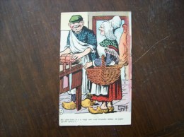 Carte Postale Ancienne Humoristique, Illustrée Par Griff (charcutier, Femme...) - Griff