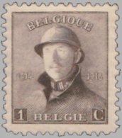 Belgique 1919. ~ YT 165* - Albert 1er - 1919-1920 Roi Casqué