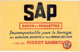 Delcampe - Buvard SAP, Savon En Paillettes. Produit Saponite. - Wash & Clean