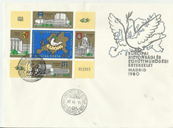 =UNGARY FDC 1980 EUROPA - FDC