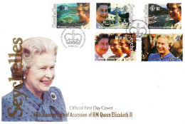 SEYCHELLES - FDC De 1992 - 40ème Anniversary Of Accession Of HM QUEEN ELISABETH II - Seychelles (1976-...)