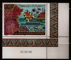 Wallis & Futuna 1998 N° 527 ** Philatélie, Corail, Poisson, Pirogue, Etoile De Mer, Case, Voilier, Palmier Poissons Fish - Ungebraucht