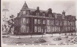 United Kingdom PPC Grosvenor Court Private Hotel, Marine Parade, Clacton On Sea CLACTON-ON-SEA 1923 (2 Scans) - Clacton On Sea