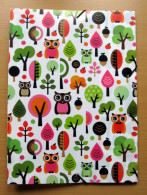 Humour Pochette Plastique à Rabats 32 X 23 Cm Motif Arbres Hibou Oiseau Owl Bird  /  BIM 195 - Matériel Et Accessoires