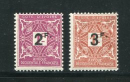 COTE D´IVOIRE- Taxe Y&T N°17 Et 18- Neufs Avec Charnière * - Unused Stamps