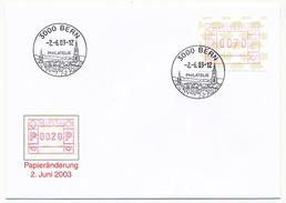 SUISSE -  FDC 2003 - Série "Automatenmarken" - 6 Enveloppes - Timbres D'automates