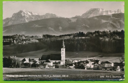 Wasserkurort Waging Am See Mit Hochstaufen Wärmster See Bayerns Carte Circulé 1957 - Waging