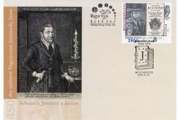 HUNGARY 2016 PEOPLE 450 Years From The Birth Of JAN JESSENIUS - Fine Stamp + Label FDC - FDC