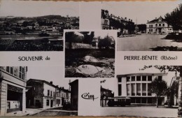 PIERRE BENITE (RHONE - 69) BELLE CPSM MULTIVUES ECRITE, VOYAGEE ET TIMBREE DE 1954 - Pierre Benite