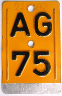 Velonummer Mofanummer Aargau AG 75 - Placas De Matriculación